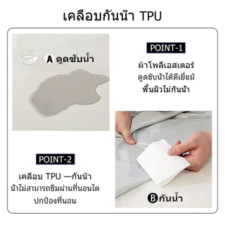 แผ่นรองกันเปื้อนที่นอนกันน้ำ 3 ฟุต/3.5 ฟุต/4 ฟุต/5 ฟุต/6 ฟุต ป้องกันฝุ่นและคราบสกปรก นุ่มและระบายอากาศได้ดี เฉพาะผ้าปูท