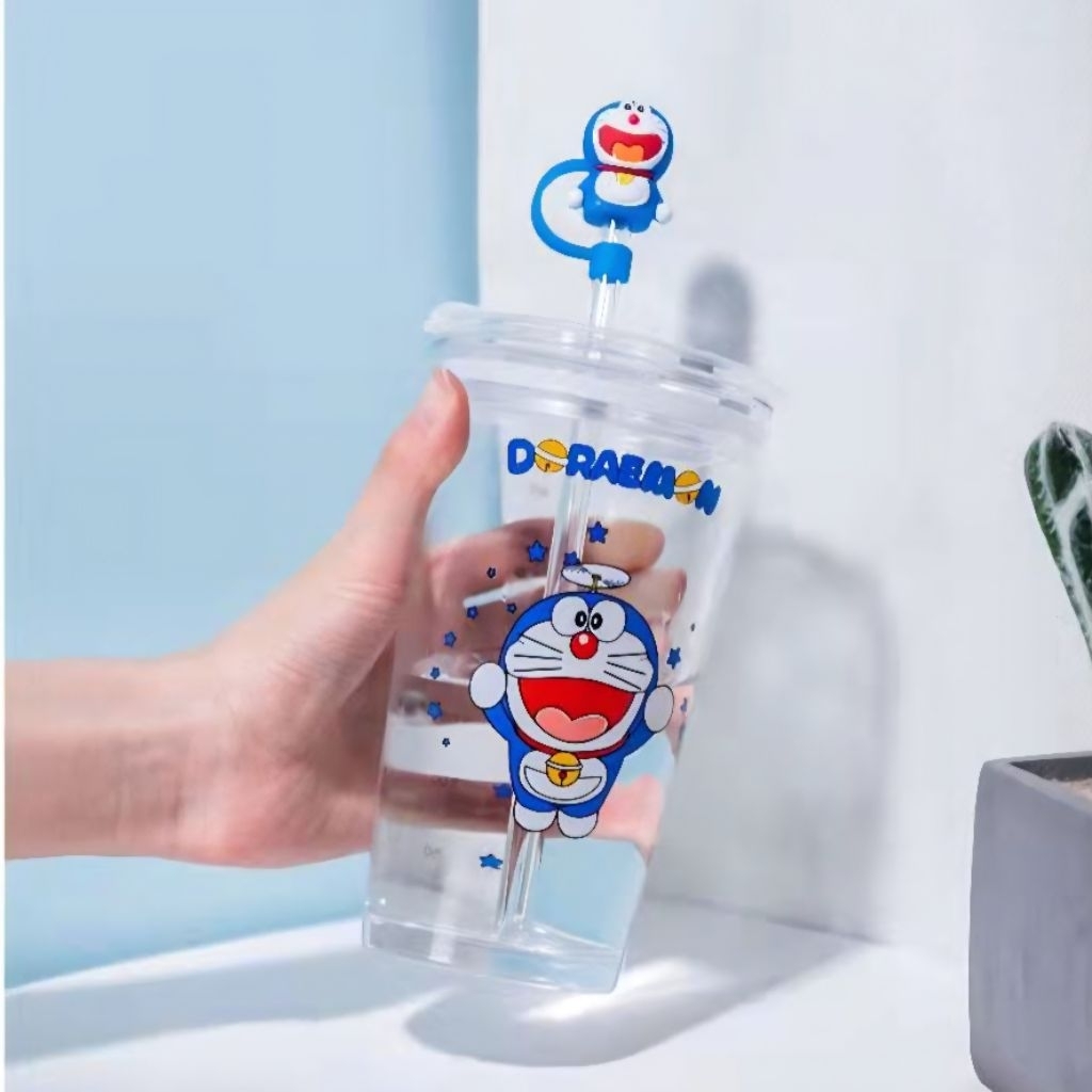 แก้วใสโดเรม่อน Doraemon Glass Mug วัสดุเป็นแก้วใส หนาอย่างดี