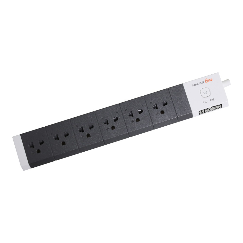 PLUG (ปลั๊กไฟ มอก.) SYNDOME (PC-43, PC-63, PC-65) มี 4 ช่อง/ 6 ช่อง ความยาว 3M 5M รับประกัน 3 ปี คุณภาพดี ทนทาน