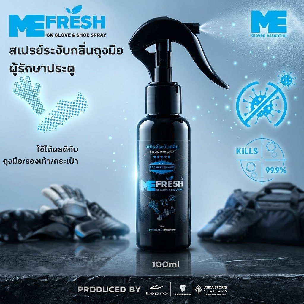สเปรย์ดับกลิ่นถุงมือผู้รักษาประตู MEfresh ขนาด 100ml