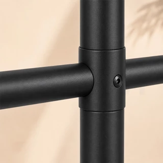 JOYNEST วัสดุโลหะคาร์บอนสตีล ราวตากผ้า 2 ชั้น 200CM ล้อเลื่อนที่สามารถเคลื่อนย้ายได้ เพิ่มความสามารถในการซักผ้าชั่วคราว