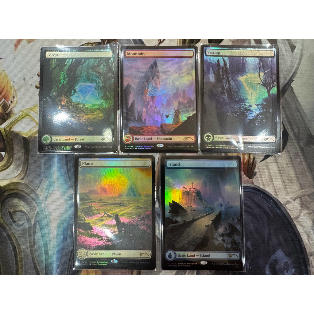 MTG Full Art Land Set Foil OMENPATH STANDARD SHOWDOWN Promo Set