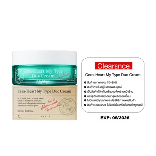 [สินค้า EXP.21/09/2026 Clearance Sale]AXIS-Y Cera-Heart My Type Duo Cream 60 ml
