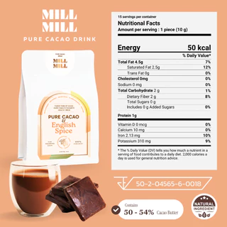English Spice Mill Mill Pure Cacoa คาเคา ผมสเครื่องเทศ 5 ชนิด คาเคา บริสุทธิ์ 100% cocoa คาเคา แมส โกโก้ แมส cacao mass