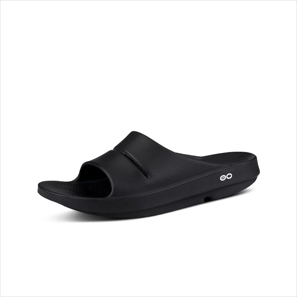 (รองเท้าแตะ) OOFOS Ooahh "Black "ใหม่ล่าสุด❗️❗️(รองเท้าแตะสบายๆ)JD_store·TH