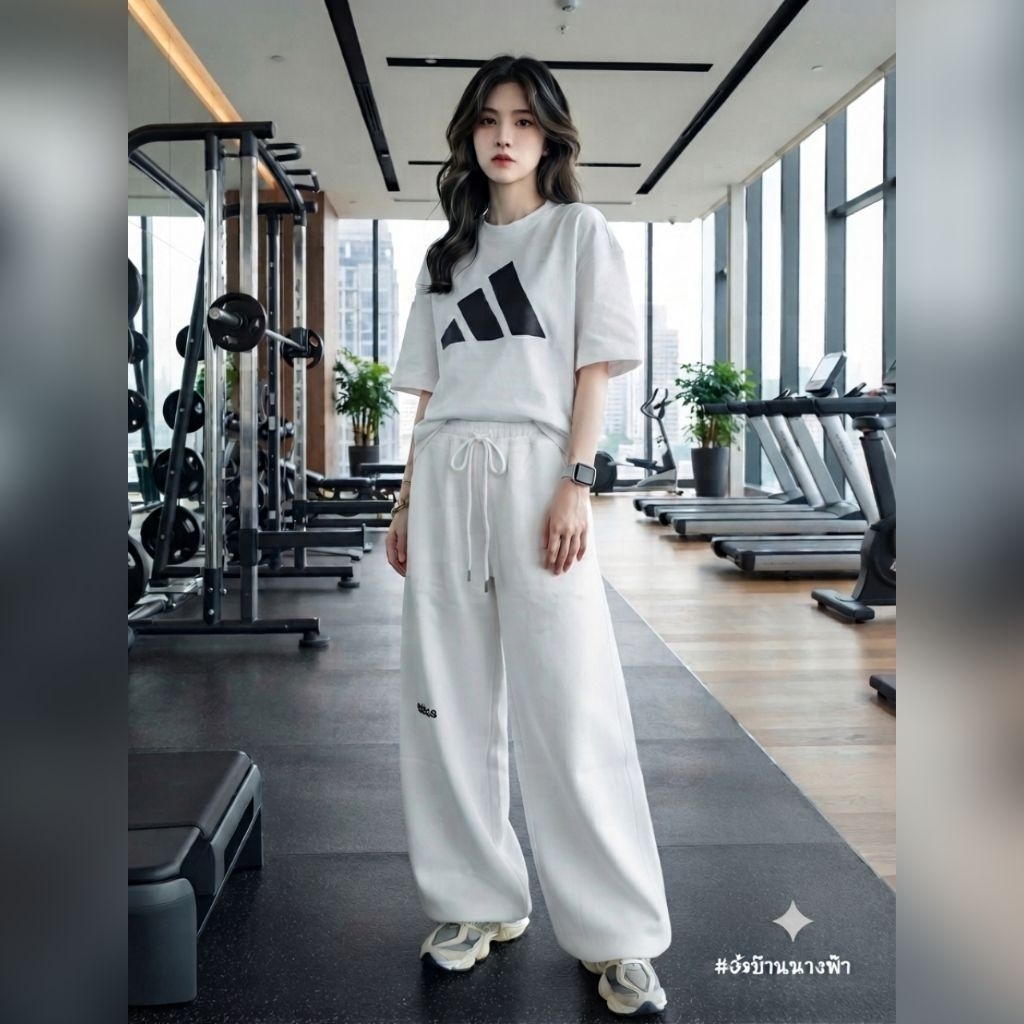 🌟​ชุดเซ็ตꔛ ꕤ ˚ผ้า Cotton ที่ทุกคนรัก นิ่ม ฟู ไม่หนา งานสกรีน สไตล์ Oversize 3 สีคลาสสิคสไตล์แบรนด์ เอวเป็นรูดยืดได้เยอะ