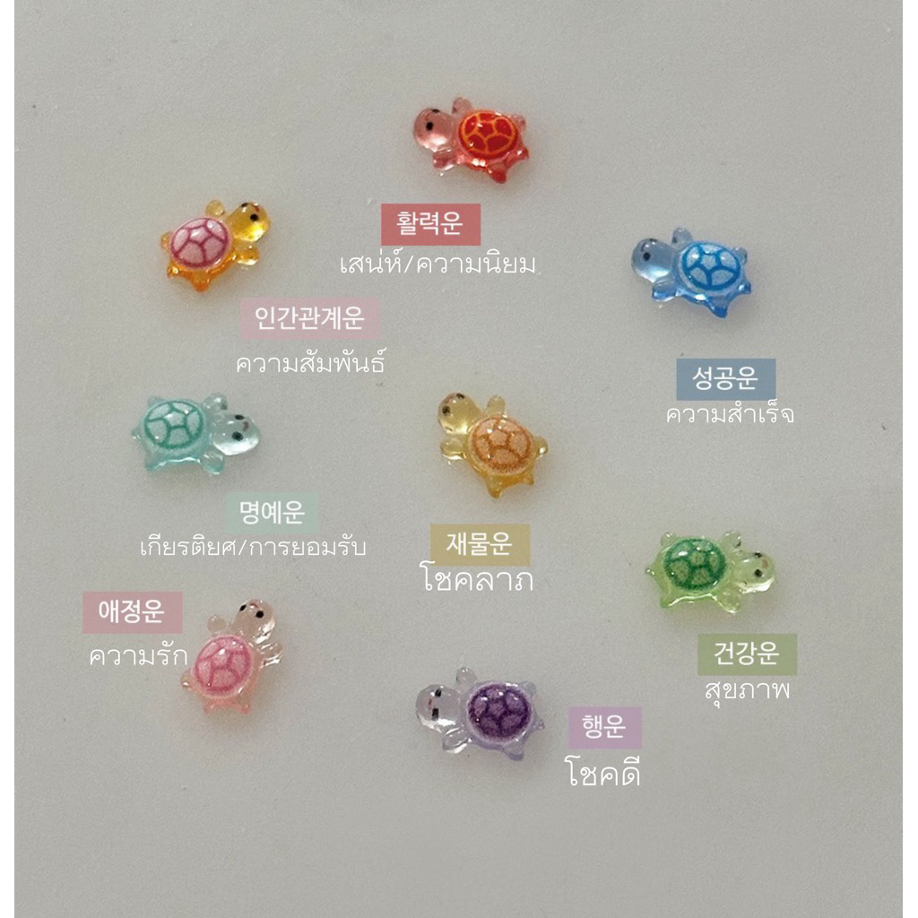 ✨พร้อมส่งᨓ Lucky Turtle_ good luck charm ( 1 set 3 pcs. random ) เต่าจิ๋วนำโชค ที่เกาหลีกำลังฮิต จาก 🇰🇷🐢🌈 𐙚⋆°｡