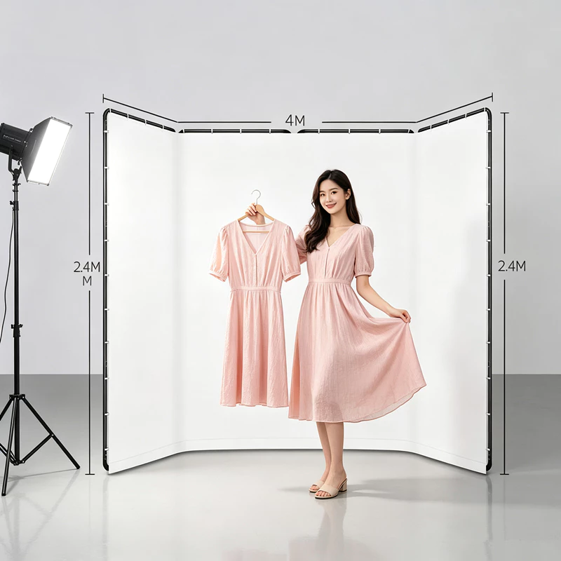 ฉากหลัง Green Screen Studio Background ขนาด 4x2.4 เมตร