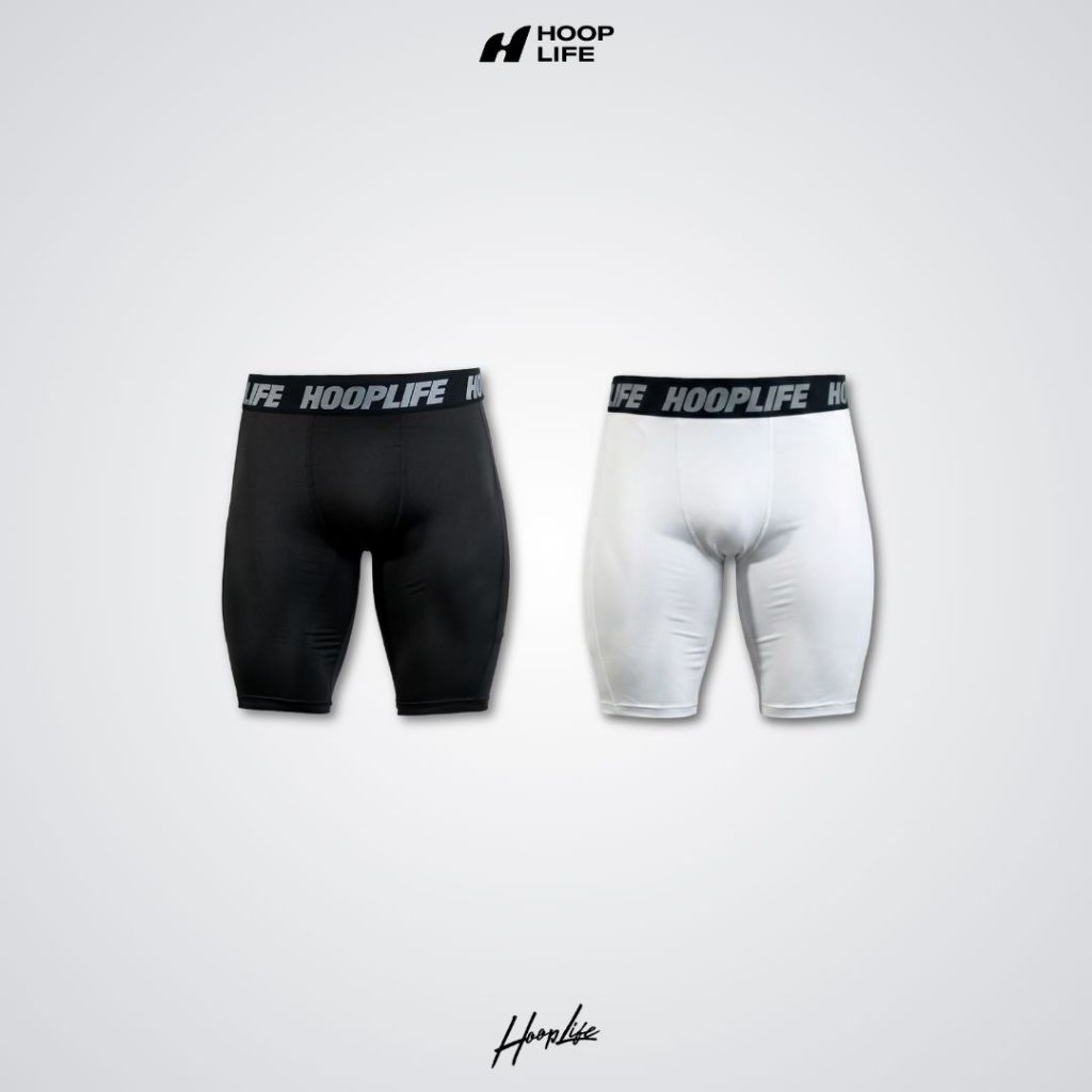กางเกงรัดกล้ามเนื้อ กางเกงออกกำลังกายขาสั้น HoopLife Compression Shorts