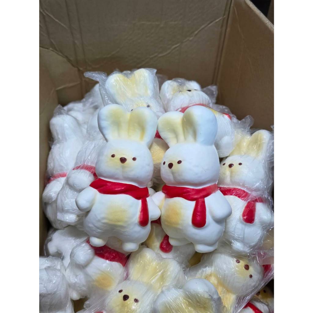 สกุชชี่ งานแฟชั่น สการ์ฟกระต่าย Squishy กระต่าย น้องตุ่ยผ้าผันคอแดง นุ่มสโลว์ น่ารัก งานดี