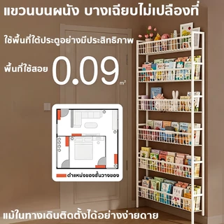 ผลิตจากเหล็ก 👍188cm ชั้นวางหนังสือ 6 ชั้น แข็งแรง ทนทาน ประหยัดพื้นที่ ชั้นวางอเนกประสงค์