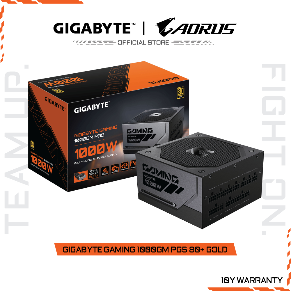 GIGABYTE GAMING 1000GM PG5 80+ GOLD FULL MODULAR อุปกรณ์จ่ายไฟ (GP-GME1000GM PG5)