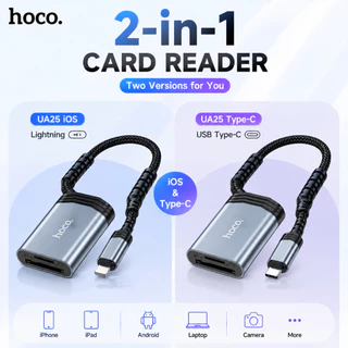 HOCO UA25 การ์ดรีดเดอร์ iOS Type-C Card Reader SD TF Micro SD OTG 480Mbps รองรับ 2TB Plug & Play