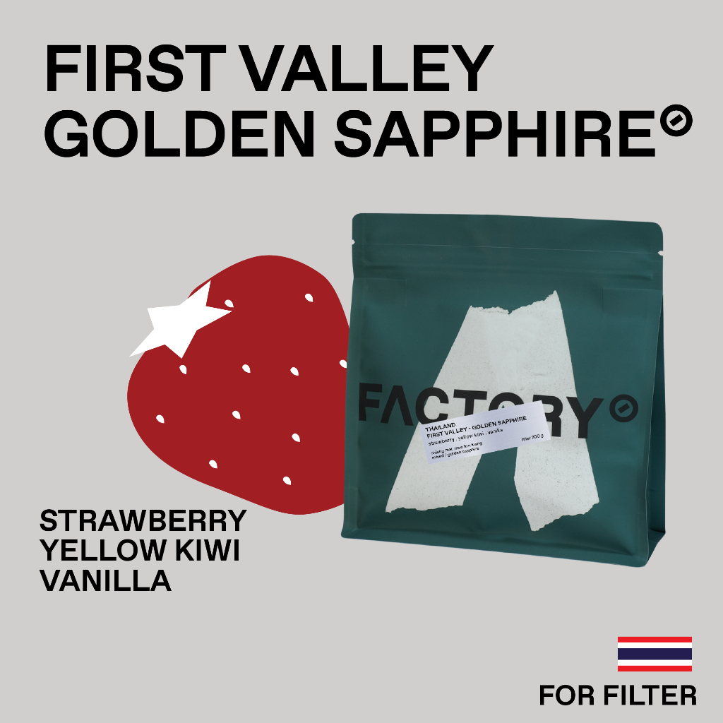 Factory Coffee เมล็ดกาแฟ Mae Ton Luang - First Valley l Golden Sapphire Process (บรรจุ 200g)