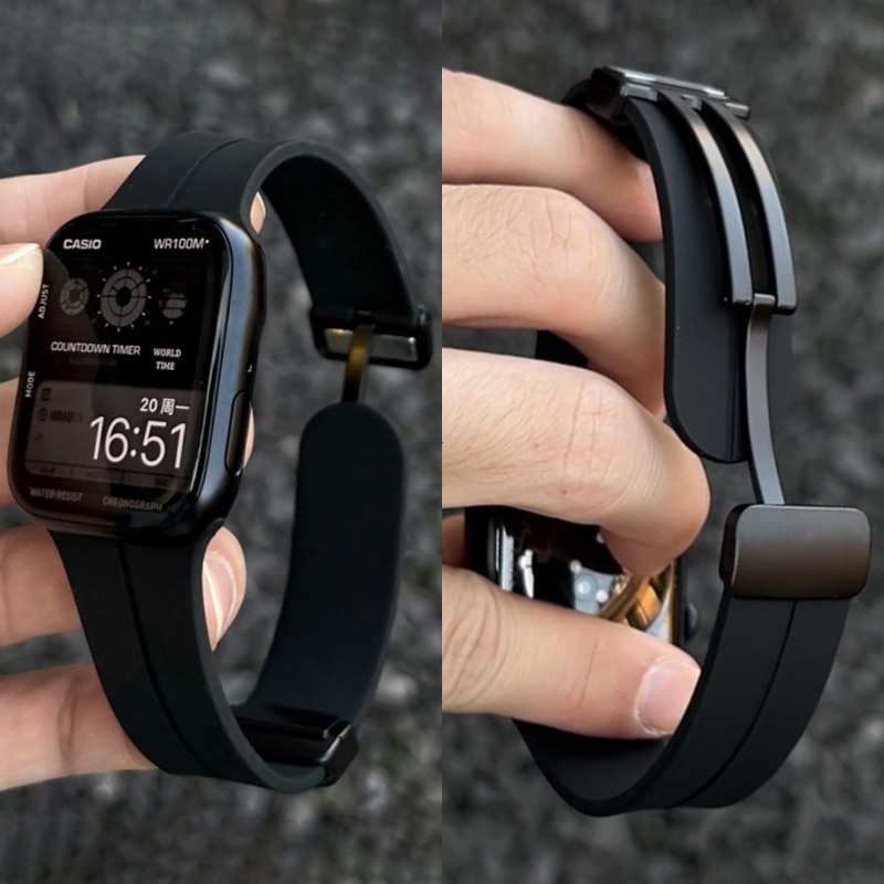 สายรัดซิลิโคน 22 มม. สำหรับ Redmi Watch 5 Active/3Lite สายรัดแบบสปอร์ตพร้อมหัวเข็มขัดแม่เหล็กสำหรับ Redmi Watch 5 Lite