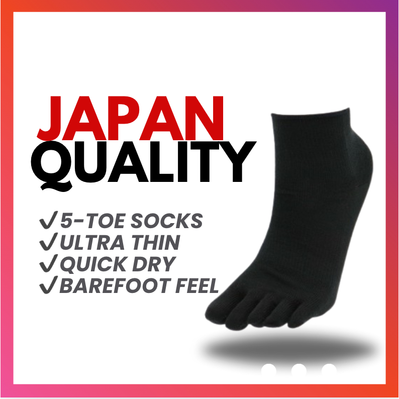 【Japan Quality】COCOON CLUB CS-0 5-Toe Premium Inner Socks Ultra-Thin Quick Dry Outlast