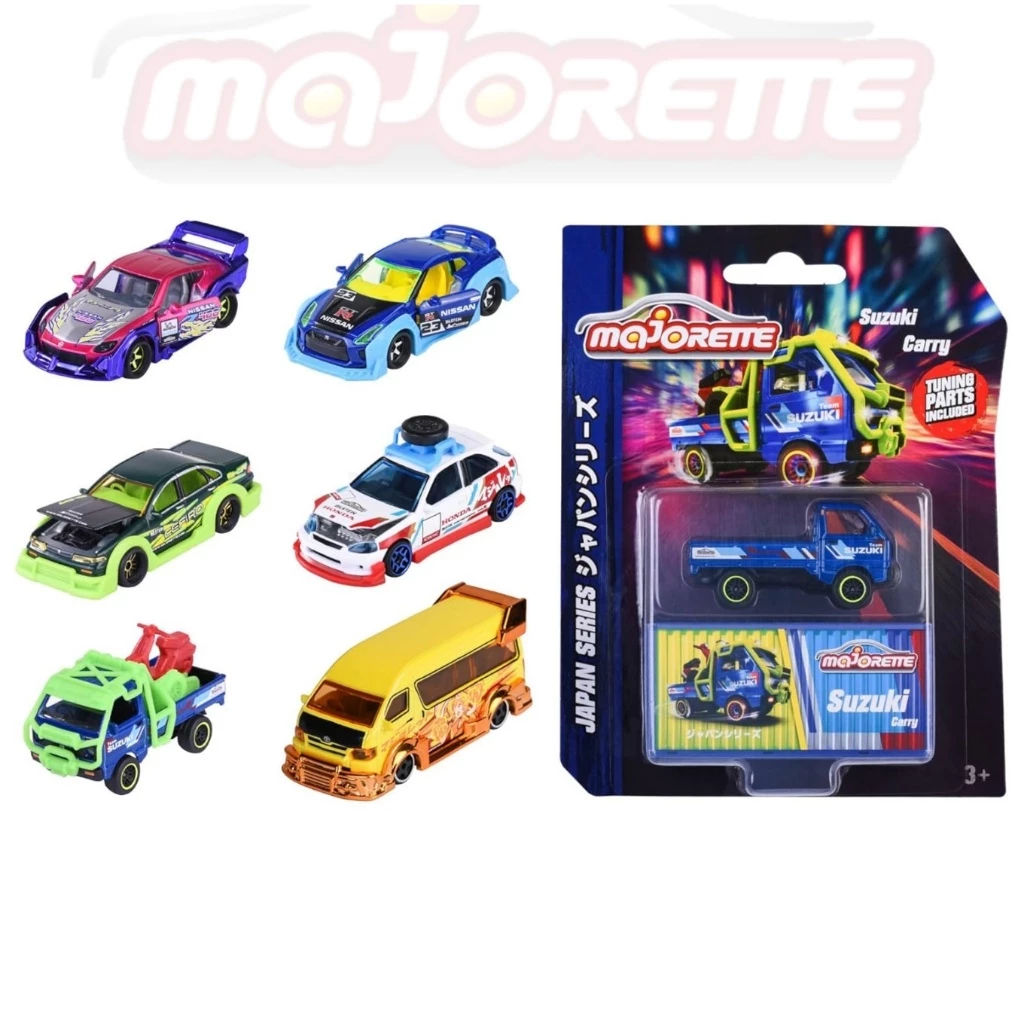 Majorette Japan Series โมเดลรถเหล็ก มาร์จอเร็ตต์ ซีรีส์ญี่ปุ่น แพ็คไม่สวย ลิขสิทธิ์แท้ 100% มีกล่องเก็บ+พาร์ทแต่งรถ