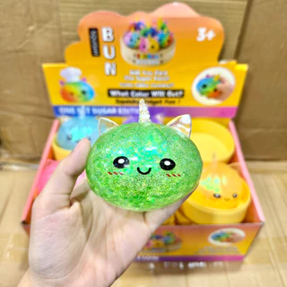🇹🇭พร้อมส่งในไทย⭐️สกุชชี่ ซาลาเปา ยูนิคอร์น คริสตัล มีไฟ [ยกBox 12ตัว] ขนาด 8.5cm บีบสนุก ส่งไว DJD