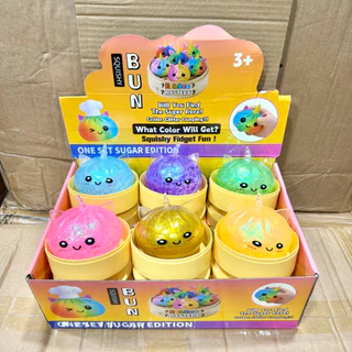 🇹🇭พร้อมส่งในไทย⭐️สกุชชี่ ซาลาเปา ยูนิคอร์น คริสตัล มีไฟ [ยกBox 12ตัว] ขนาด 8.5cm บีบสนุก ส่งไว DJD