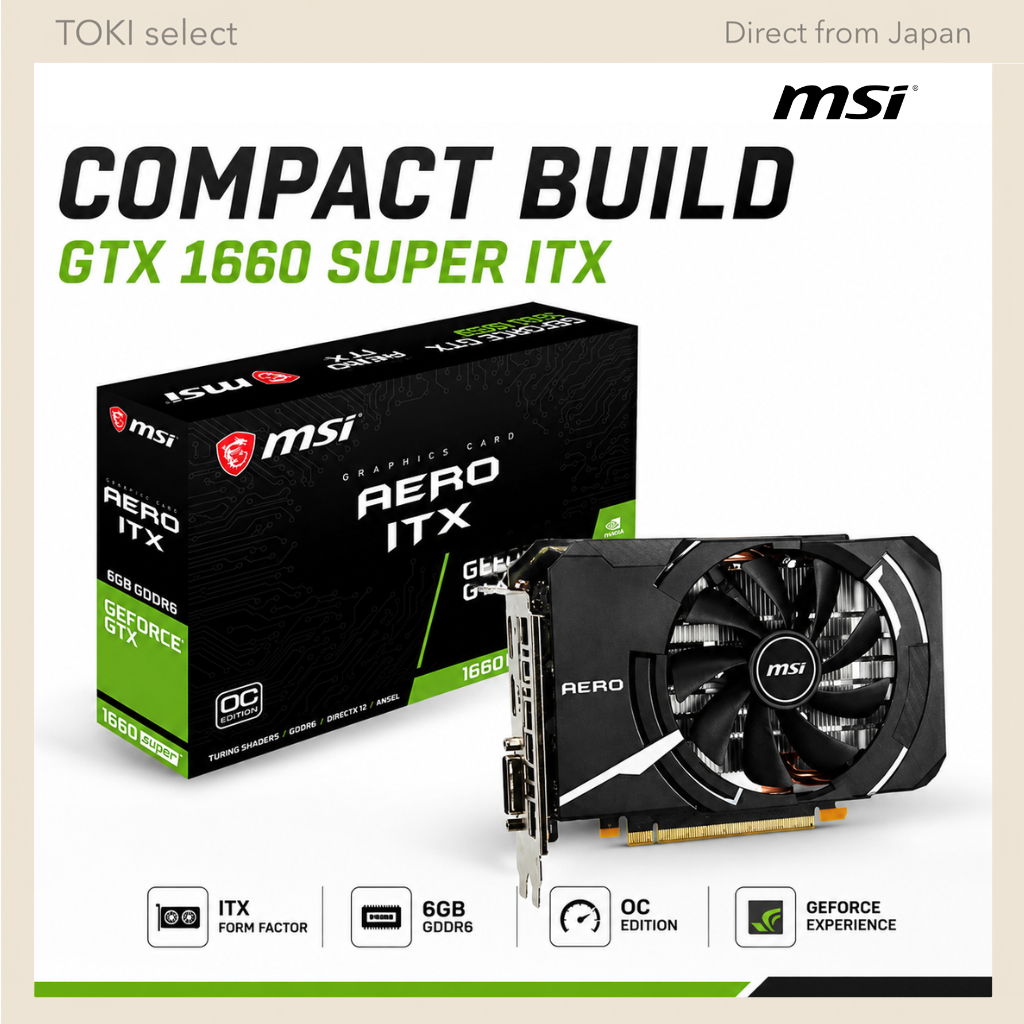 MSI GeForce GTX 1660 SUPER AERO ITX OC Graphics Card VD7112 Compact Gaming GPU