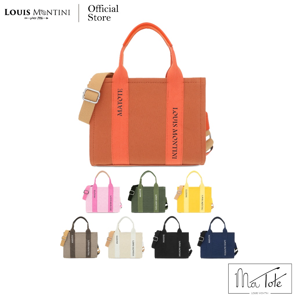 Louis Montini (Ma Tote) กระเป๋าสะพายข้าง กระเป๋าผ้าเเคนวาส WHB17