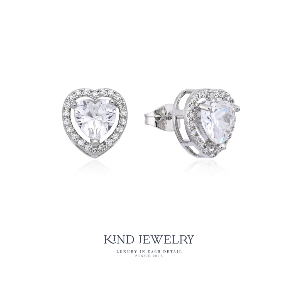 Kind Jewelry ต่างหูหัวใจ Heart 1.5 ct คุณหมิวใส่งานทางร้าน