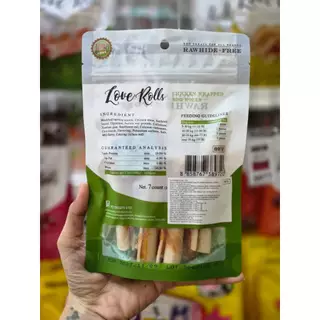 8972 LOVE ROLL / ขนมสุนัข ขนมหมา เลิฟ โรล ขนมขบเคี้ยวสำหรับสุนัข 7 ชิ้น ***1แถม 138บาท