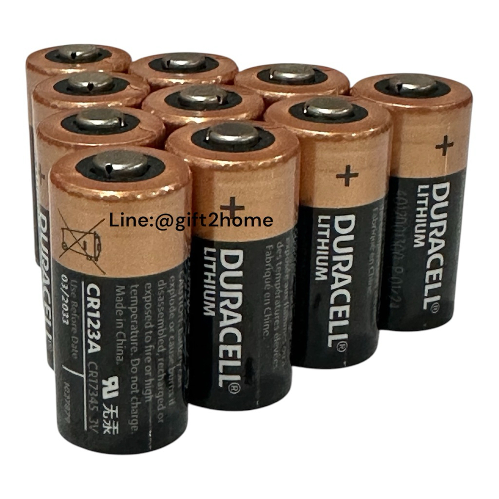 Duracell CR123A/CR123/CR17345 Lithium3V ชุด10ก้อน