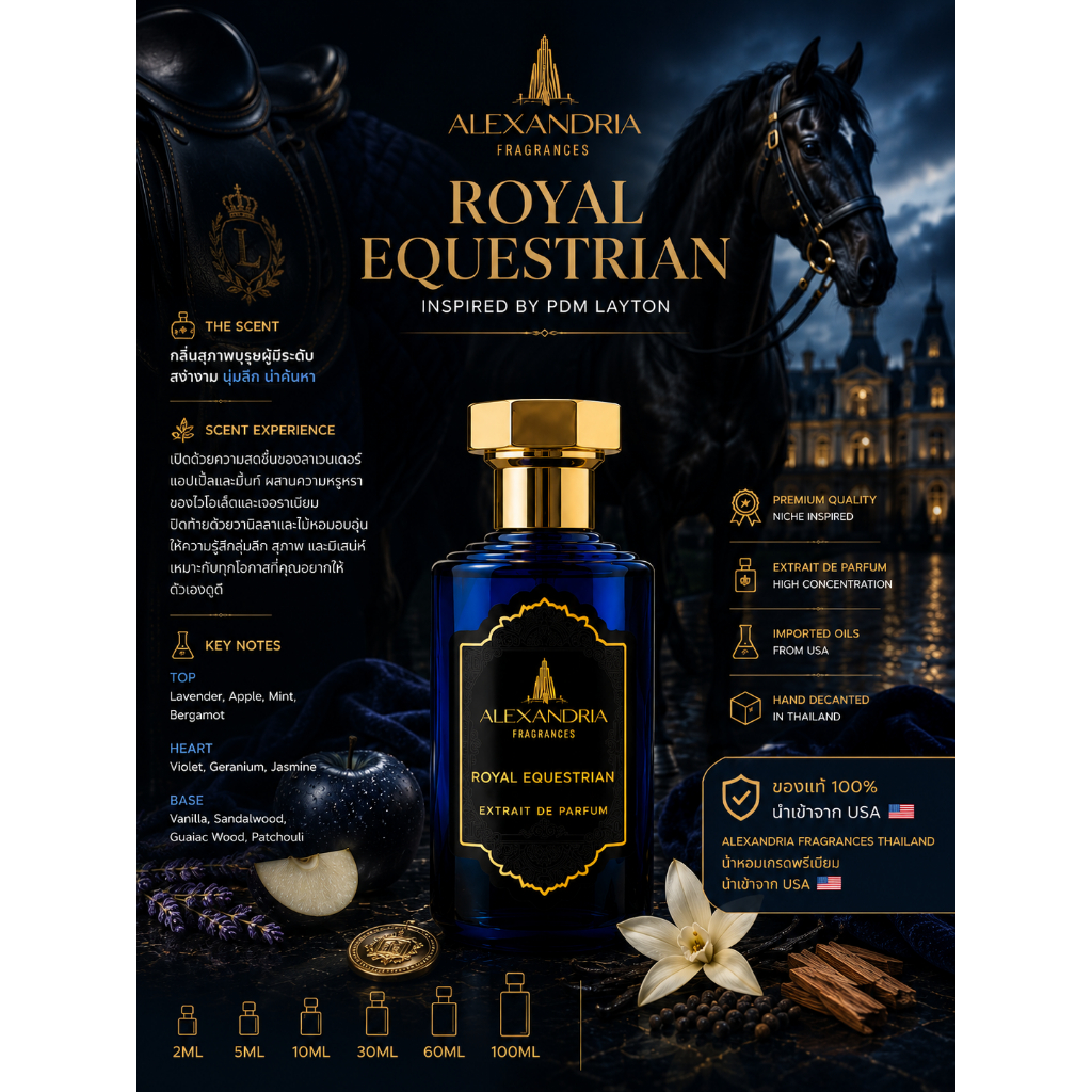 Alexandria Fragrances: Royal Equestrian 🐎Inspired by Parfums de Marly Layton🐎 30/55/60ml นํ้าหอมขวดใ