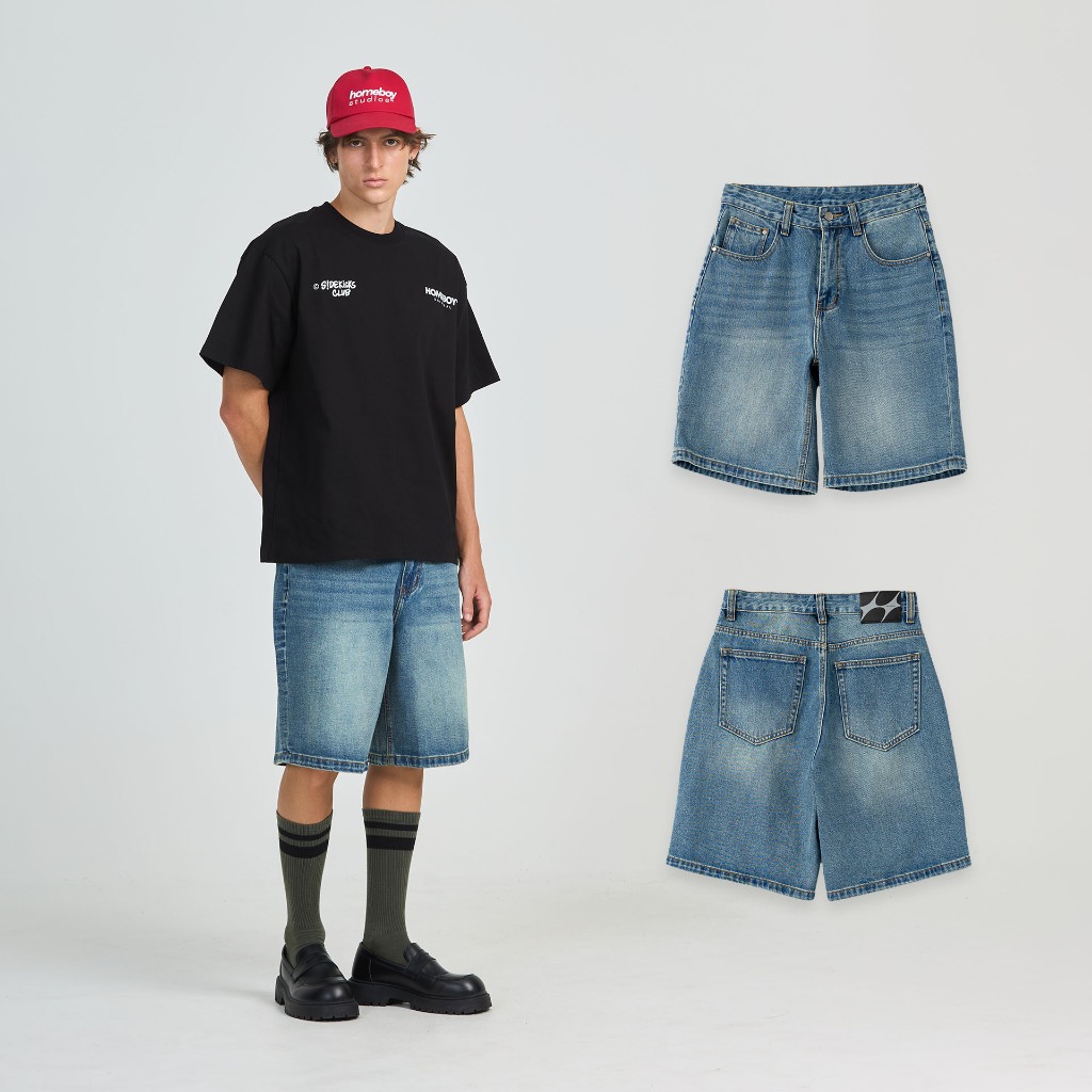 HOMEBOY กางเกงยีนส์ขาสั้น   HB.HIDDEN.SHORTS  ยีนส์  ใส่สบาย