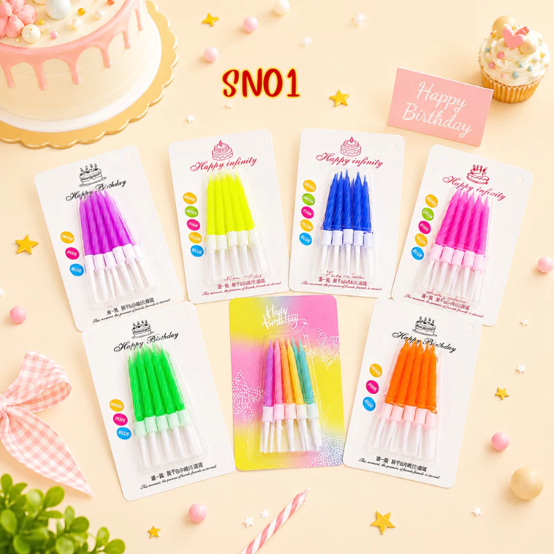 เทียนวันเกิด ขายยกกล่อง50ชิ้น(SN01)พร้อมส่ง