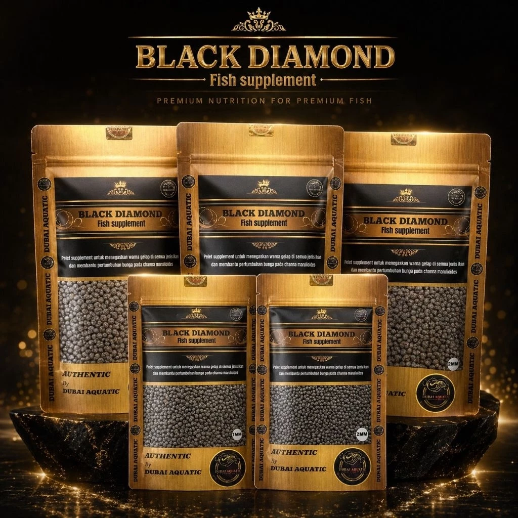 BLACK DIAMOND อาหารเสริมปลาโดย DUBAI AQUATIC - BLACK DIAMOND เพื่อกระตุ้นการเติบโตของ ดอกและบั้ง