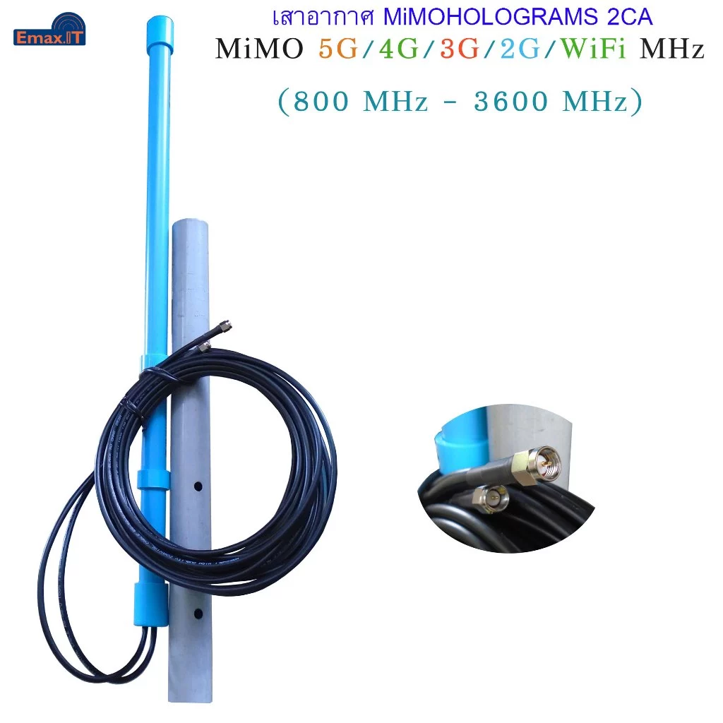 เสาอากาศ MiMO🔄5G 4G 3G SMA มีสายยาว (6 เมตร x 2 เส้น )5G2CA 👌🌧️🐋🌧️ไปด้วยทุกที่มีRouterใส่