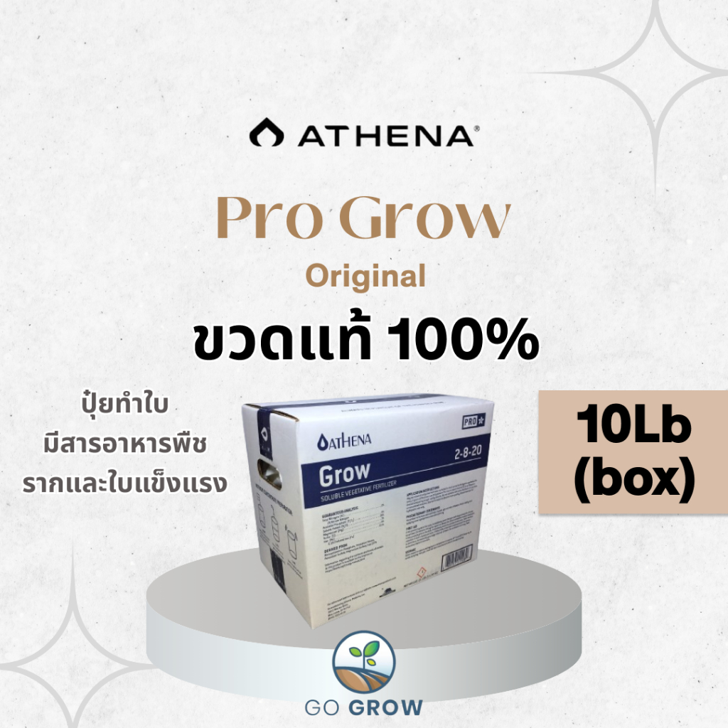 [ขวดแท้] Athena Pro Grow 10Lb (Box) ปุ๋ยทำใบ ปุ๋ยหลักสารอาหารพืชครบถ้วน รากและใบแข็งแรง