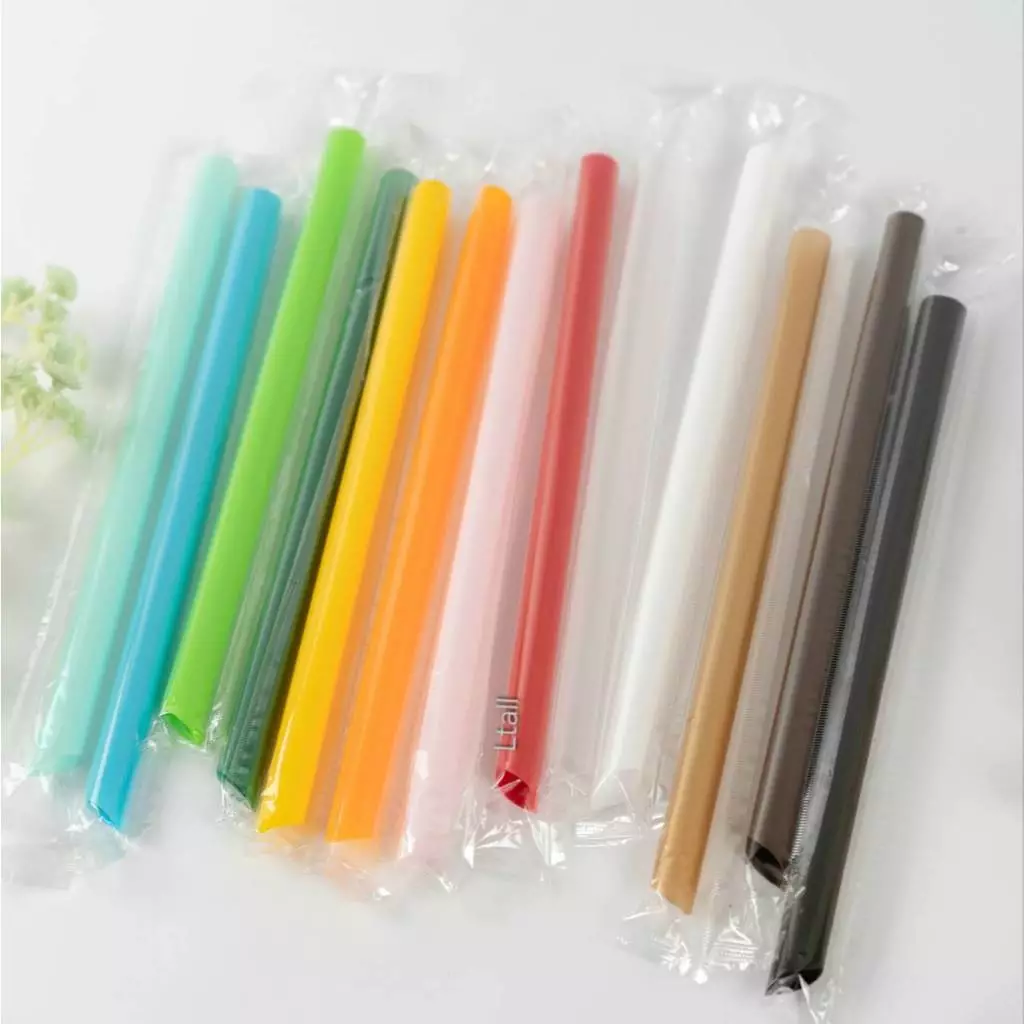 หลอดชานมไข่มุกแบบซีล หลอดมุก / บรรจุห่อละ100 เส้น ( 5 แพ็ค )
