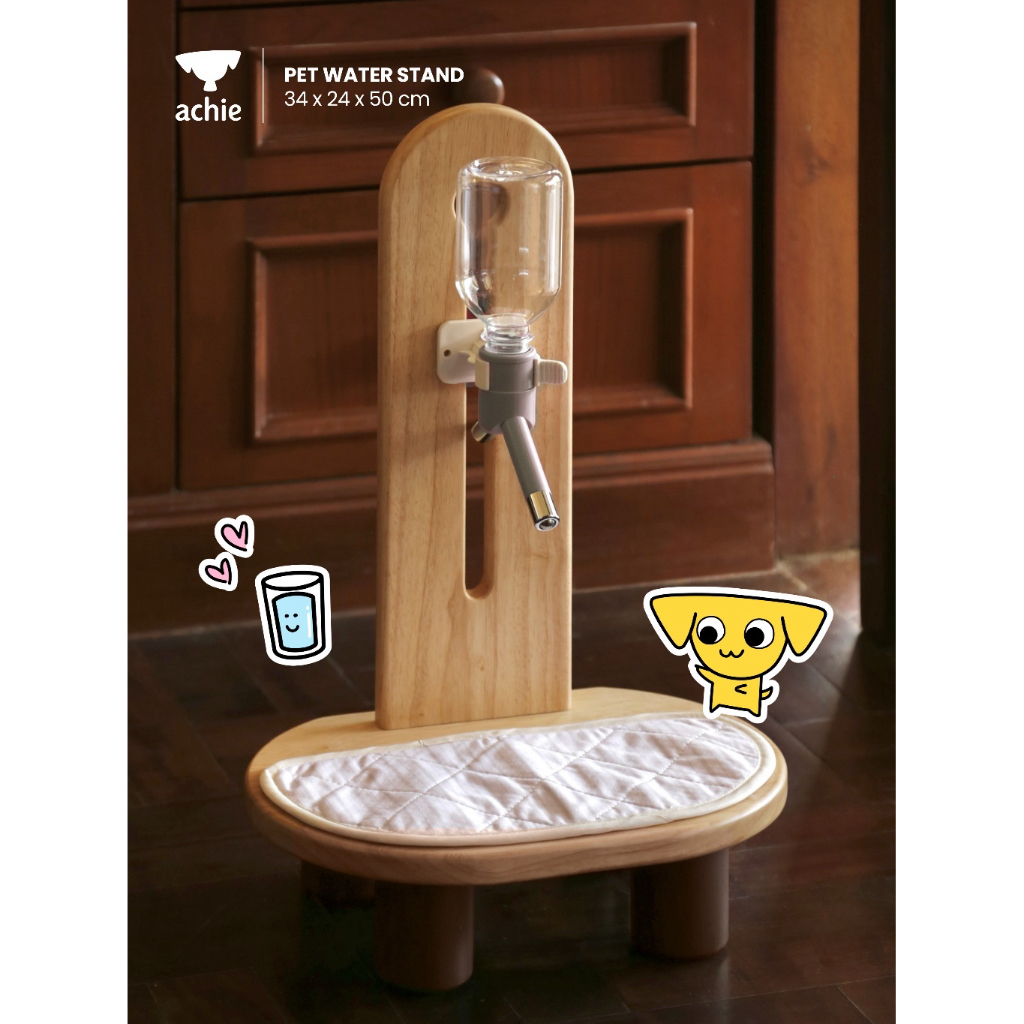 Achie pet water stand ฐานตั้งติดจุกดื่มน้ำ ติดจุกดื่มน้ำสัตว์เลี้ยง (ราคาไม่รวมจุกน้ำ)