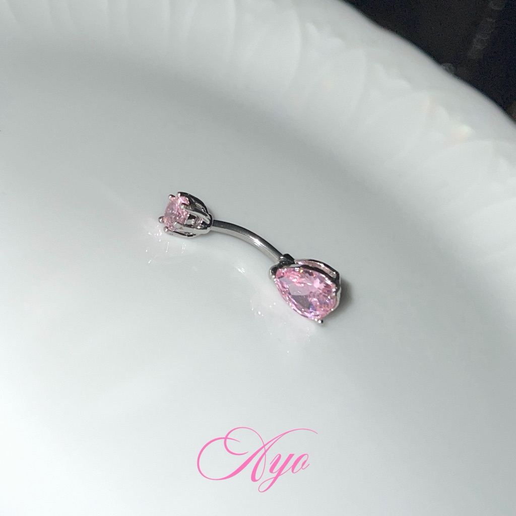 จิวสะดือสแตนเลสแท้ พร้อมส่งจากไทย เปลี่ยนความยาวได้แจ้งในหมายเหตุ6/8/12mm ถ้าไม่แจ้งจะจัดส่งเป็นยาว10mmไซส์มาตรฐานให้