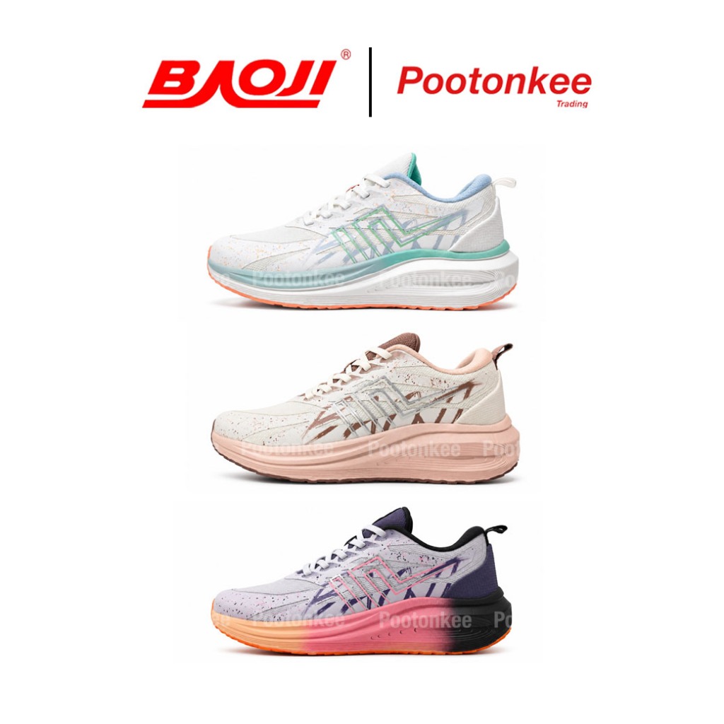 Baoji RUNNING รุ่น BJW 1196  รองเท้าผ้าใบผู้หญิง แบบผูกเชือก ไซส์ 37-41