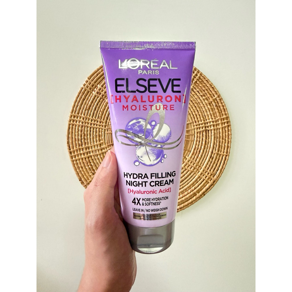 L'OREAL Hyaluron Moisture Hydra Filling Night Cream ไนท์ครีมบำรุงผม ไฮยาลูรอน 150 มล. บำรุงผมแห้งล้ำ