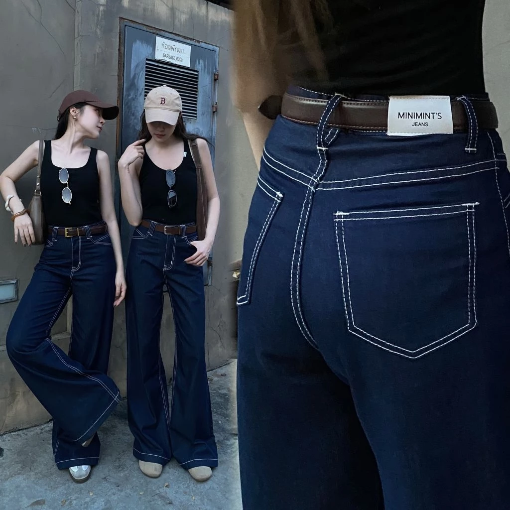 Y2.CLASSY JEANS กางเกงยีนส์ขากระบอกใหญ่