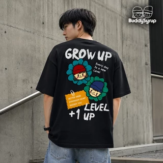 Buddysyrup เสื้อยืด Oversized (Classic Collection) - Grow up ผ้านุ่มอยู่ทรง ไม่ย้วย ระบายอากาศได้ดี
