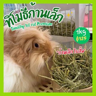 Rabbithill หญ้าทิมโมธี สแตนดาร์ด Timothy ก้านเล็ก เส้นกรอบ (คล้ายมารุคัง) ร่อนฝุ่น 1kg. หญ้ากระต่ายแกสบี้กรอบไม่แข็ง