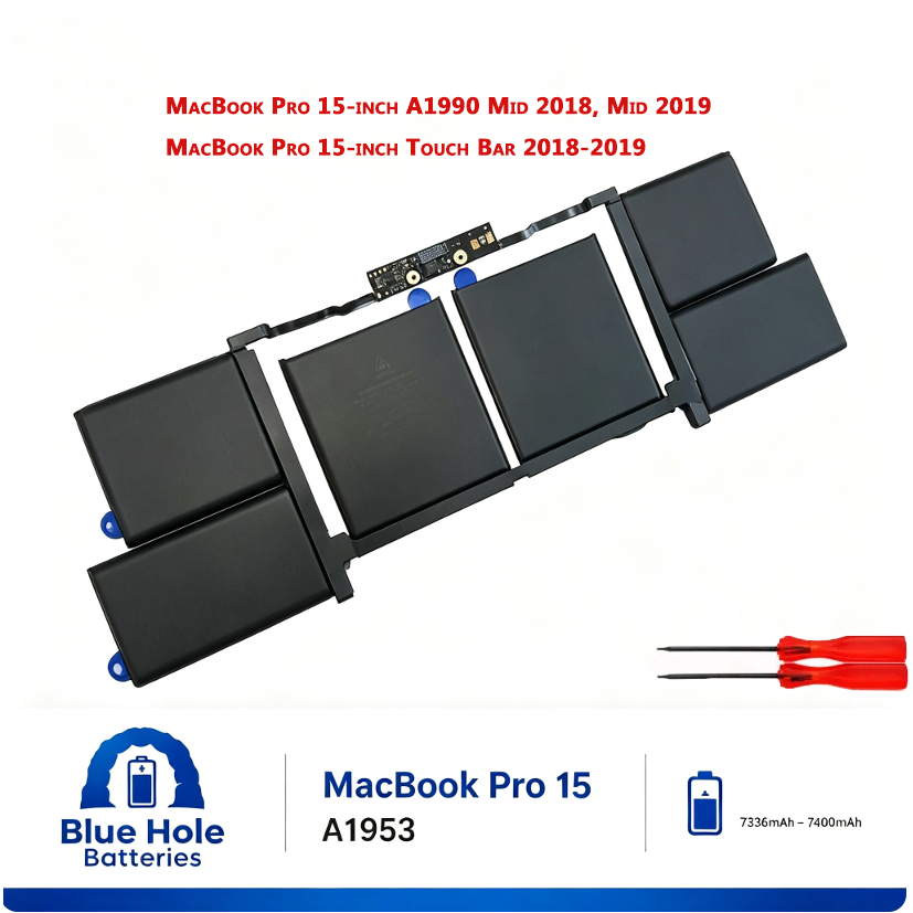 A1953 Battery For Mac Pro 15 A1990 Mid 2018 2019 Touch Bar 1 Year Warranty Factory Direct