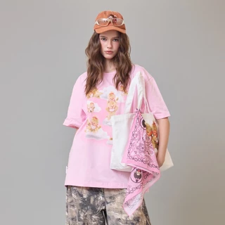 (DROP 3) PAISLEY BANDANA SCARF - PINK