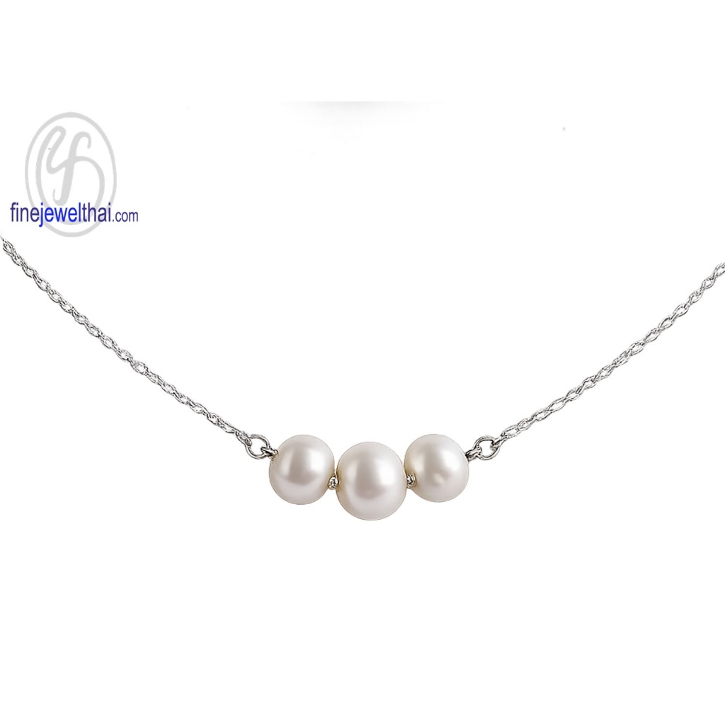 Finejewelthai สร้อยมุก-สร้อยคอมุก-สร้อยเงิน-LN600-3