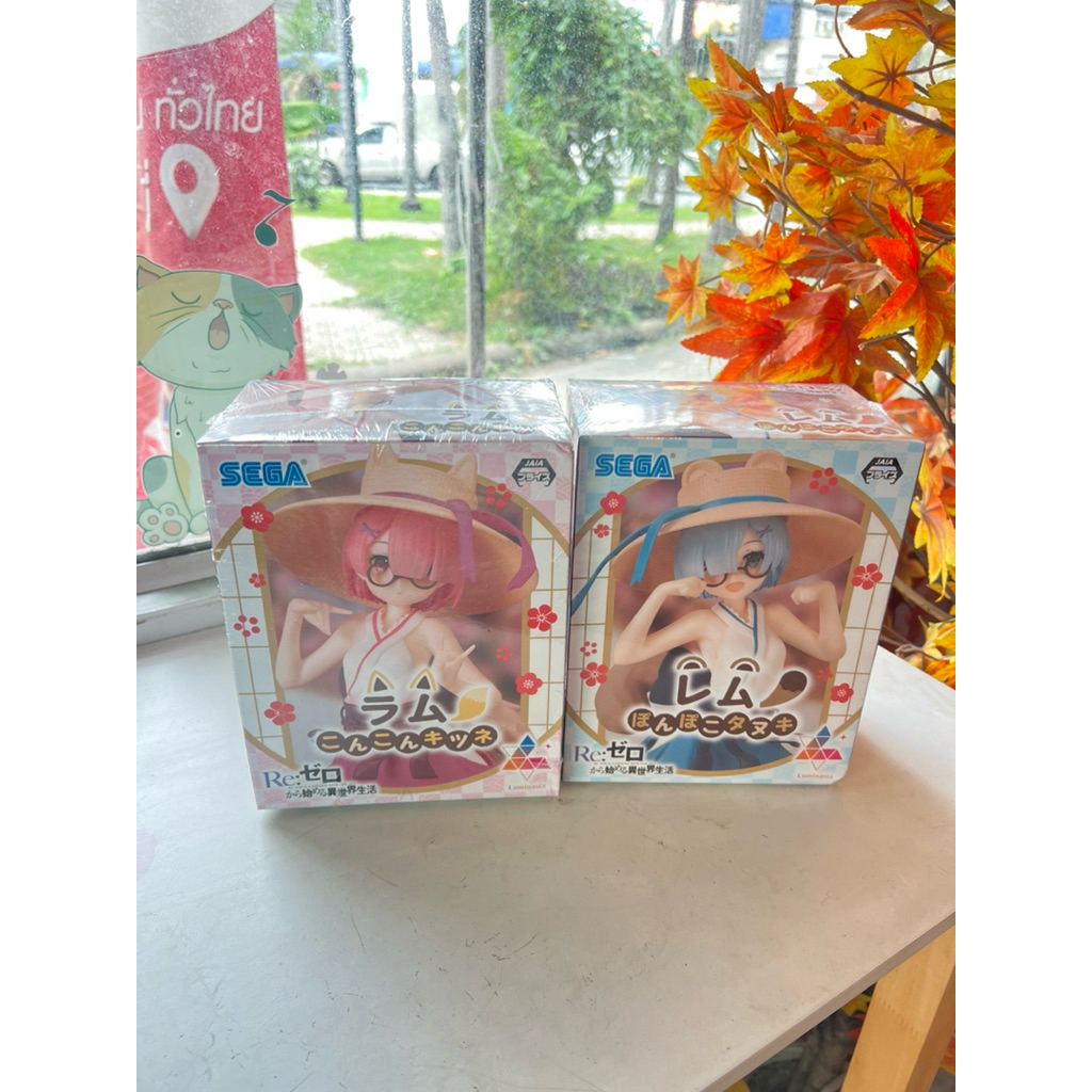 แท้/มือ1 Re Zero Luminasta Rem&Ram Raccoon Dog Re:Zero SEGA