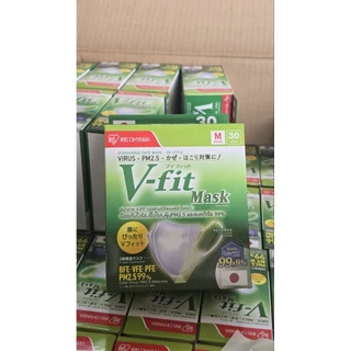แท้จากโรงงานV-fit แม​ส​IRIS OHYAMAหน้าเรียว30ชิ้นรองรับการกรองฝุ่นPM2.5