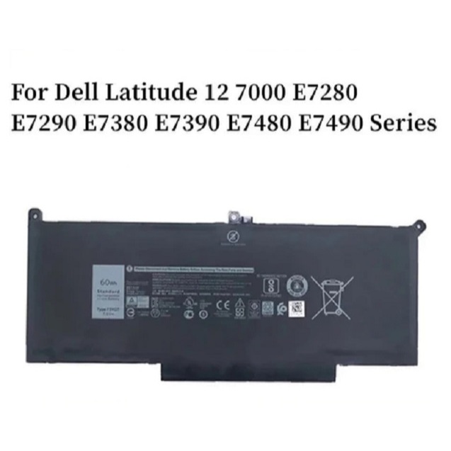 Battery สำหรับ Dell DELL Latitude 7290 7380 7480 E7490 F3YGT แบตเตอรี่แล็ปท็อป (ของใหม่) ราคาถูก