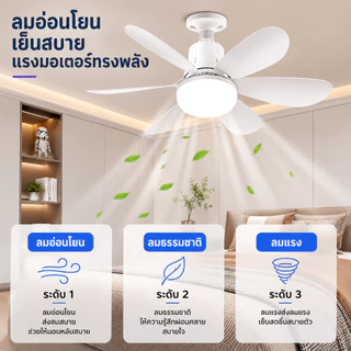 100W E27 ไฟพัดลมเพดาน LED สำหรับห้องนั่งเล่น/ห้องนอน ถอดออกได้ ปรับแสงได้ 3 สี ไฟพัดลมติดเพดาน พร้อมรีโมท