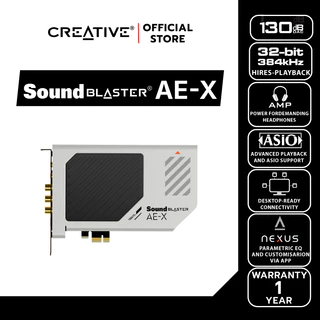 CREATIVE SOUND BLASTER INTERNAL AE-X การ์ดเสียง PCIe ความละเอียดสูง (Hi-Res) พร้อมภาคขยายหูฟังแบบ Discrete
